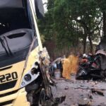 Tragédia na BR-352 colisão entre carro e micro-ônibus deixa três mortos