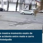 Vídeo mostra momento exato de grave acidente entre moto e carro em Divinópolis